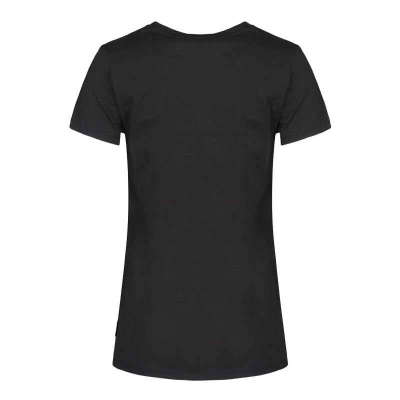 Converse T Shirts Women's Black Crew Neck Moderate 10007548-A01