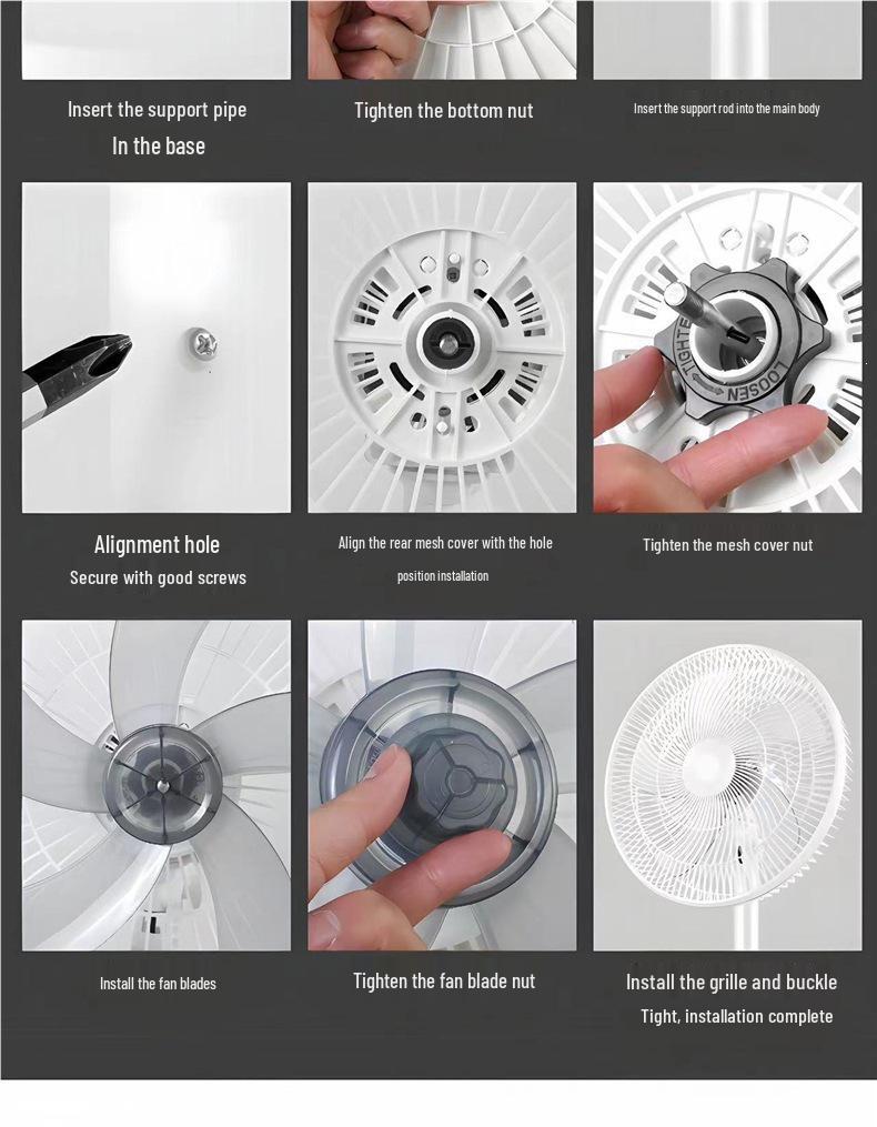 Xianke Ultra-Quiet Floor-Standing Fan with Remote Control for Home, Office, and Dormitory