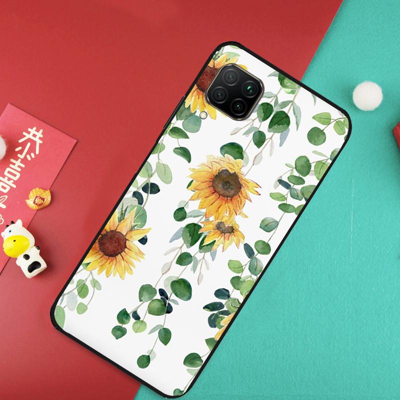 Sonnenblume Für Huawei Nova 12S 9 10 SE 7i 8i 11i 12i Y60 Y61 Y70 Y72 Y73 Y90 Y91 P20 P30 P40 Lite Hülle