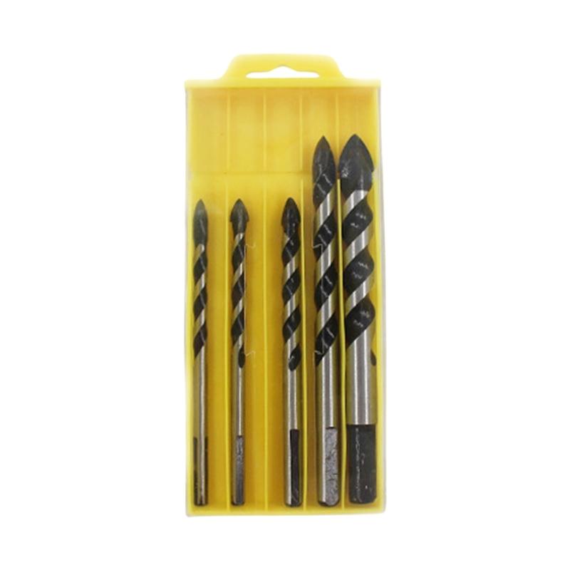 

5/7Pcs Concrete Carbide Drill Bits Masonry Cement Tile Drill Bit Set Ceramic Brick Drill Bit for Glass, Brick, Tile