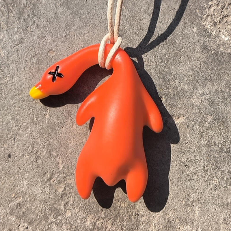 Duck keychain, goose, white bean keychain, goods bag, decoration