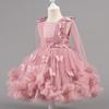 Little Girls Puffy Tulle Princess Dress For Birthday Wedding Stage Performance
