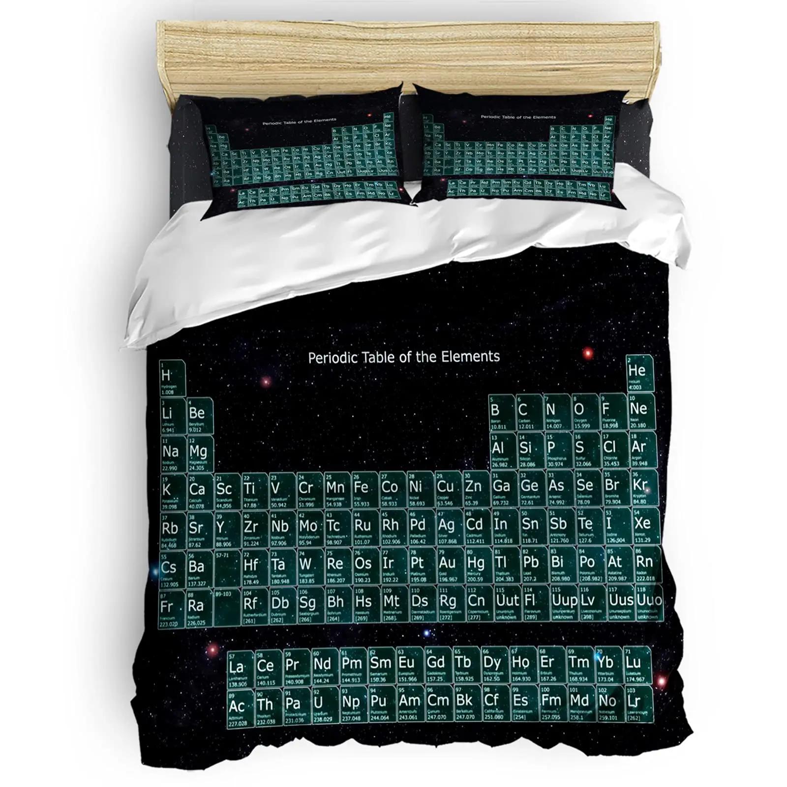

Periodic Table Of Elements Duvet Cover Twin Queen Science Theme Bedding Set For Chemistry Lovers Teens Kids Back To School Gifts EU Single(135x200cm)