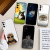 F-Funny Animal Cat  Phone Case Black Silicone Soft For Samsung S25,S24,S21,S22,S23,S30,Ultra,S20,Plus,Fe,Lite