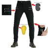 Mens Motorcycle Riding Pants With Removable Armor Pads All-Season Off-Road Biker Jeans Cotton Protective Trousers