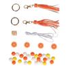 Keychain Lemon Silicone Bead Keyring Key Chain 15mm Silicone Bead Tassel Set for Decoration