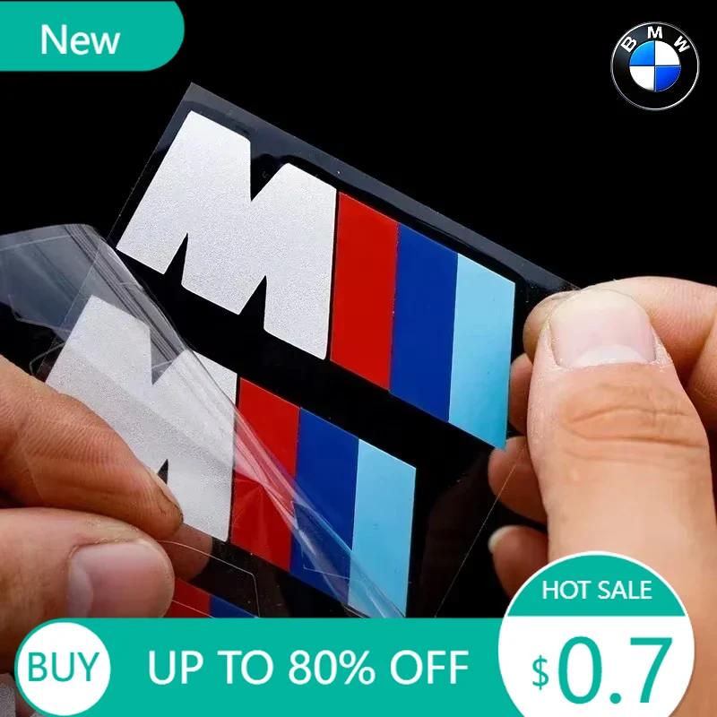 ZUWG9 New Car White Black M Logo Emblem Badge Brake Caliper Sticker For BMW M Power Performance M3 M5 X1 X3 X5 X6 E46 E39 Auto Ac