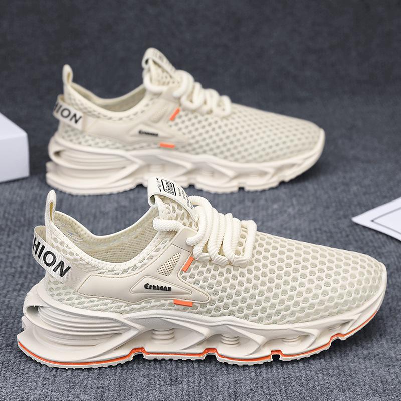 Summer Mesh Hollow Wading Men's Shoes Fashion Versatile Lightweight Breathable Casual Shoes Wear Travel Hiking Shoes