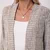 Women's Autumn and Winter Solid Color Long Sleeve Knitted Cardigan Casual Coat