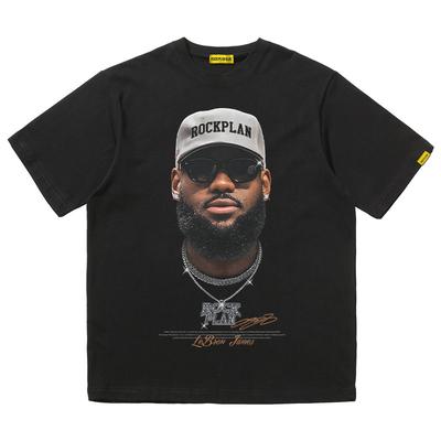 James Big Head American Print Short Sleeve Loose T-shirt Sports Basketball Jersey Tide Graphic T Shirts Men Clothing Oversized