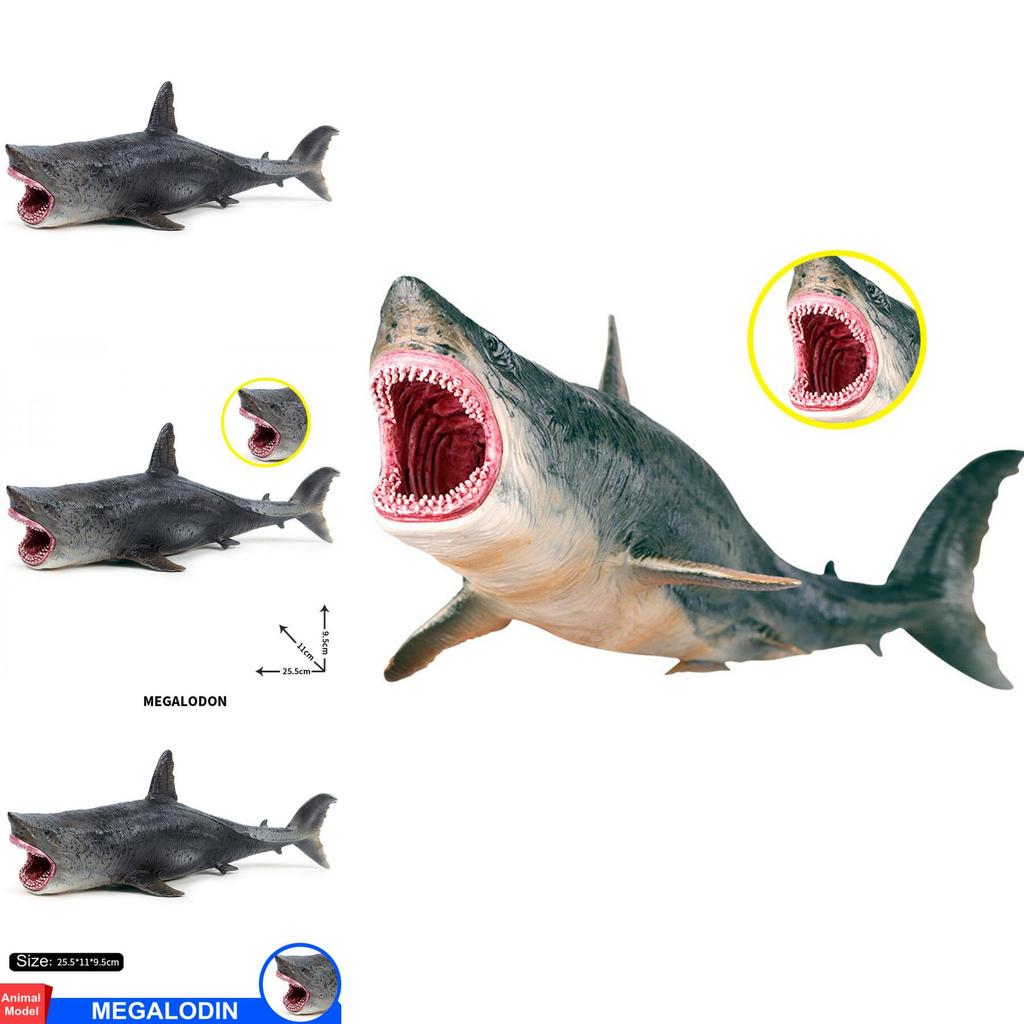 Authentic Megalodon Figure Ancient Shark Wild Animal Pvc Model For Decor And Gifting