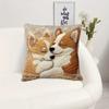 Dog Plush Pillow Cover For Sofa Bed Lounge Car Office Support Cushion