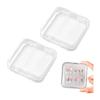 Nail Tip Case Set of 2 Storage Box Display Fake Nails Home Use Holder Fixed