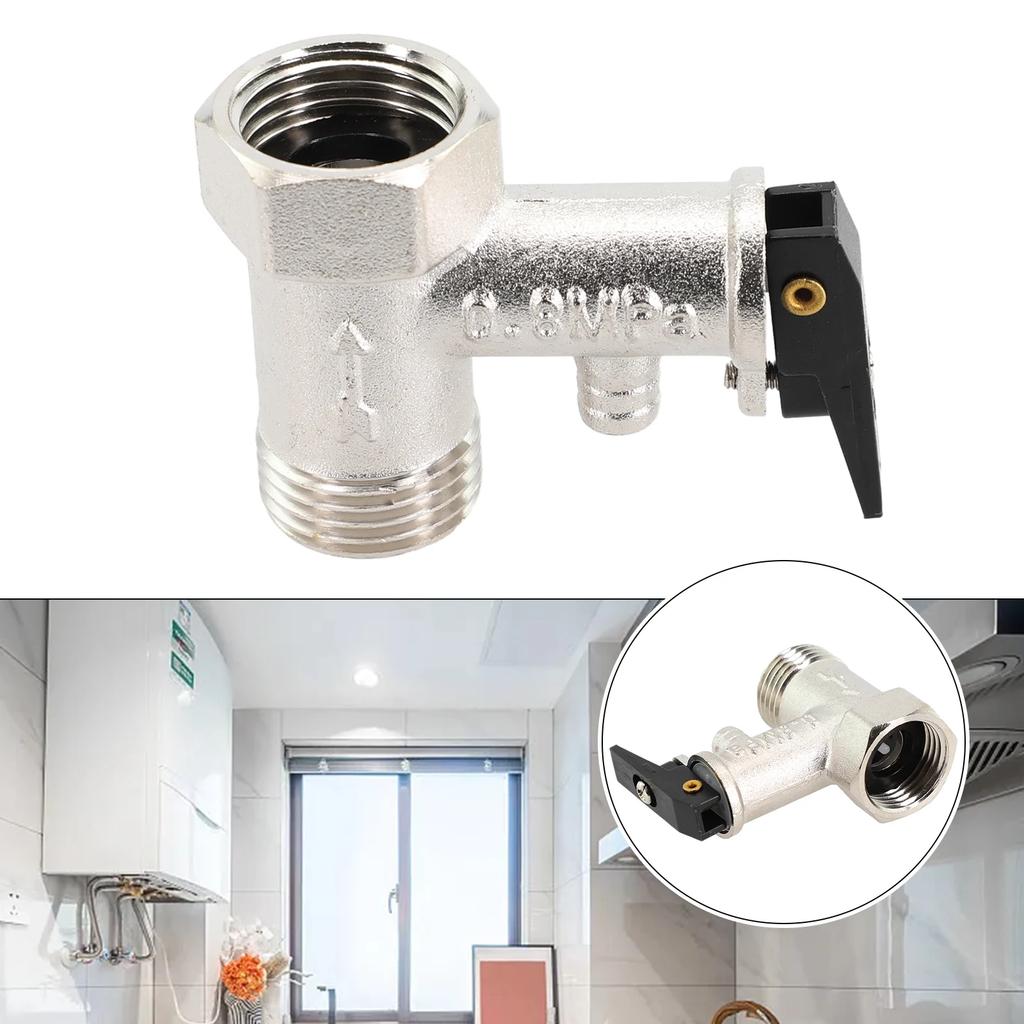1/2inch Pressure Relief Valve Brass DN15 Safety Relief Valve Adjustable Thread Spring Relief Valve Prevent Water Backflow