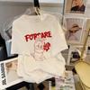 Female Manga Designer T-shirt Cartoon Print Pattern T-shirt Girl and Cute Casual Round Neck Minimalist Tourism Fashion Clothes