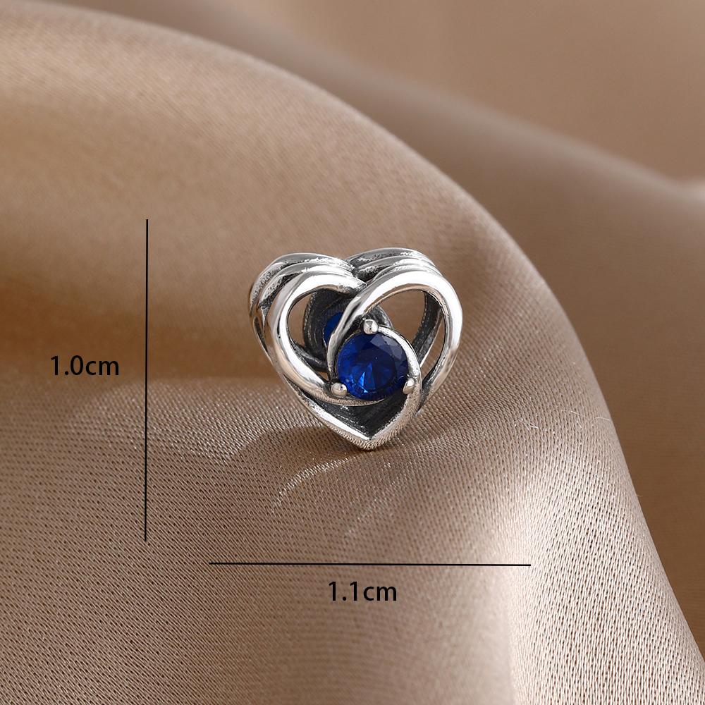 Blue 925 Silver Dolphin Octopus Turtle Swallow Pendant Bead, Suitable for European Bracelet DIY Women's Jewelry Accessories