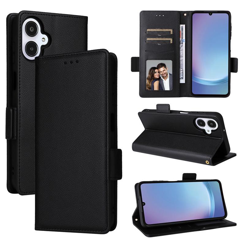 For Samsung Galaxy A25 5G Japan Side Buckle Lychee Pattern Wallet Leather Cover for Galaxy A25e 5G Purse Magnetic Phone Bags