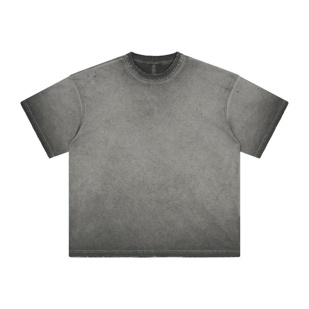 T-shirt 100 % coton délavé 250 g/m², motif personnalisé, pour homme