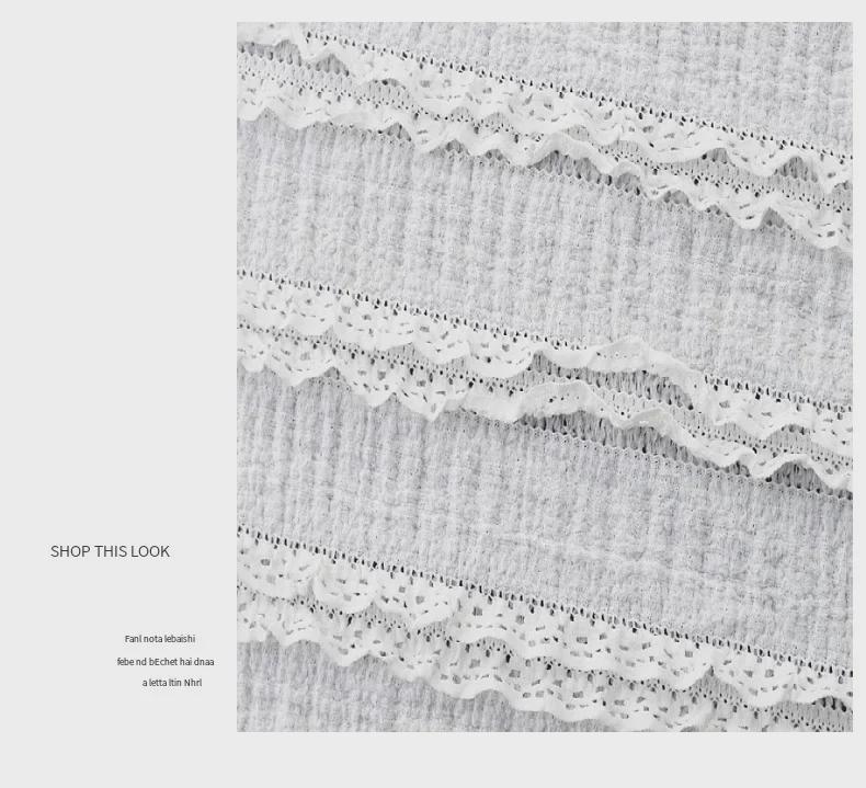 Yuchang-Spitze: Französischer süßer, mehrlagiger, plissierter, gerüschter Rand, venezianischer Spitzenstoff im Waldstil