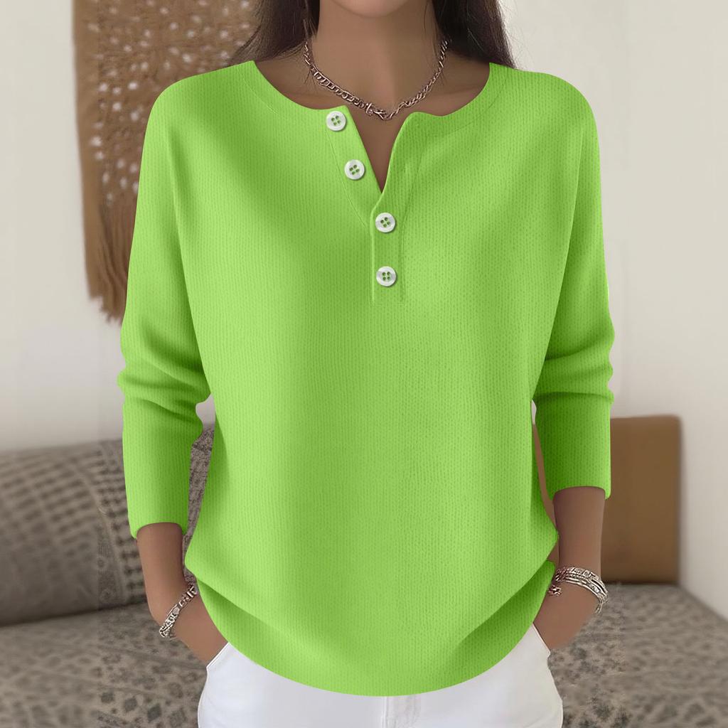 Women's Fashion Long Sleeve Christmas Snowflake Print Top Elegant Casual Top