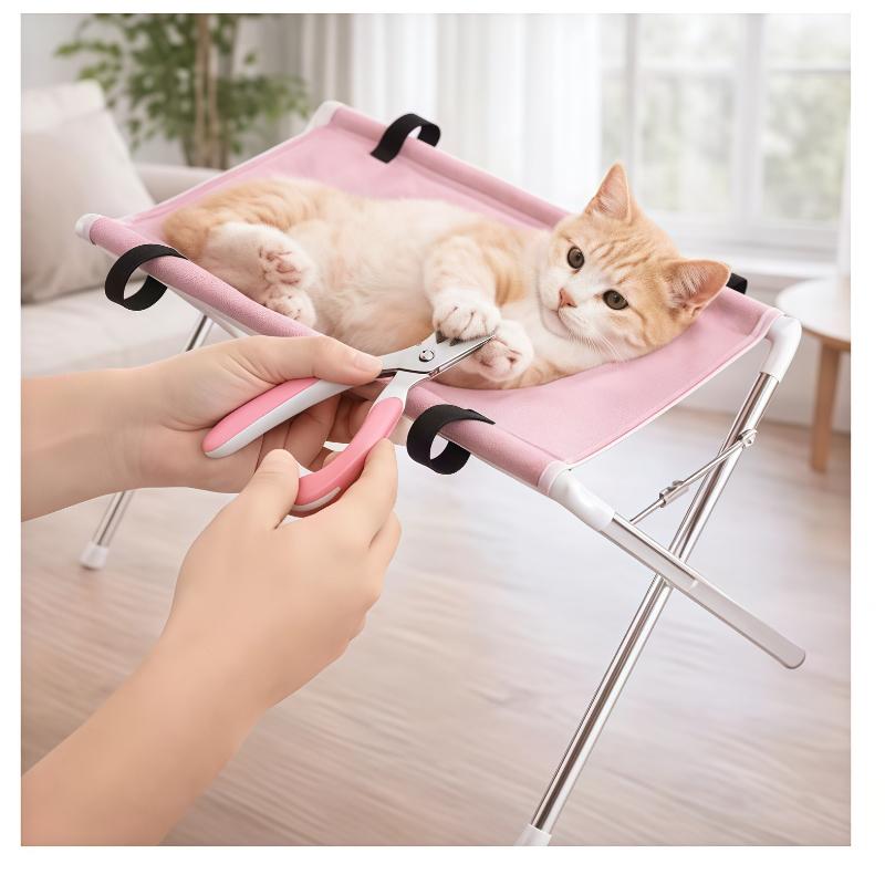 Portable Pet Grooming Bath Hammock Stand Adjustable Dog Cat Washing Restraint Mesh Support Rack Foldable Pet Bathing Drying Groo