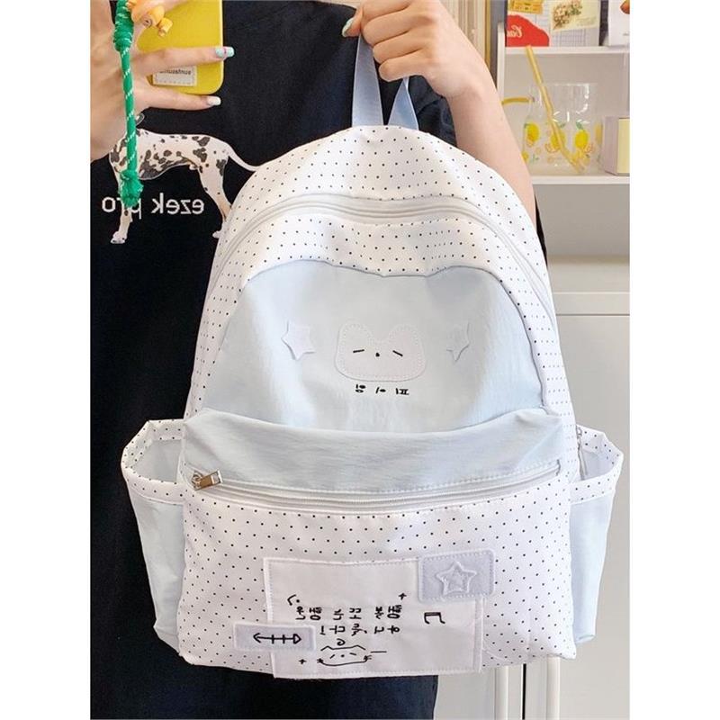 Schoolbag Japanese cat ins niche schoolbag girls, junior high school high school college students backpack light commuter travel backpack