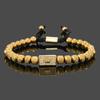 Luxury Stainless Steel Beads Crown Charms Man Bracelets Handmade Jewelry Gift