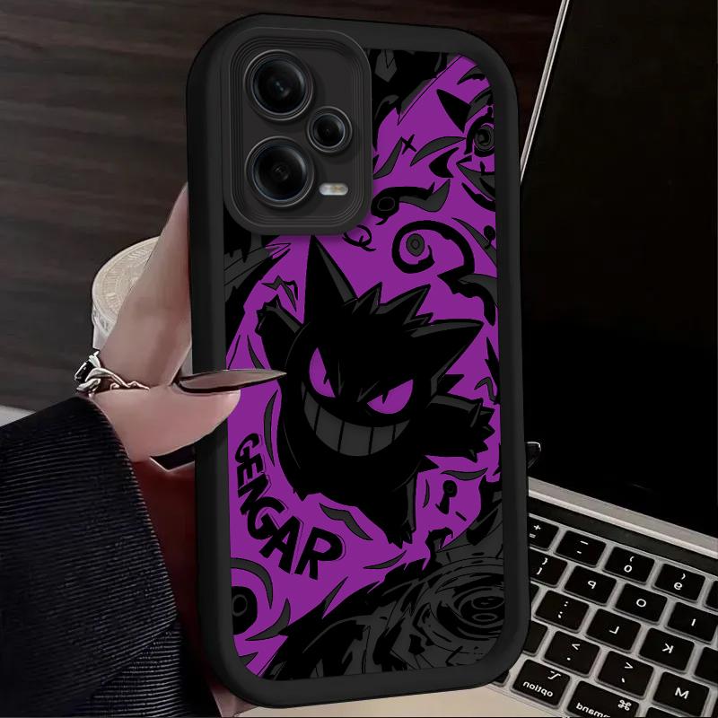 

P-Pokemon Темный Генгар Чехол для телефона для Xiaomi Redmi Note 13 14 12 11 Pro Plus 5G 14S 12S 11S 10S 10 9 Redmi 14C 13C 12C 12 4G Чехол Redmi Note 14 Pro 4G