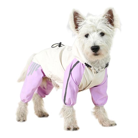 

Дождевик для собак, водонепроницаемый дождевик с капюшоном, пончо с полным покрытием, светоотражающими полосками и отверстием для поводка для маленьких и средних собак XXL