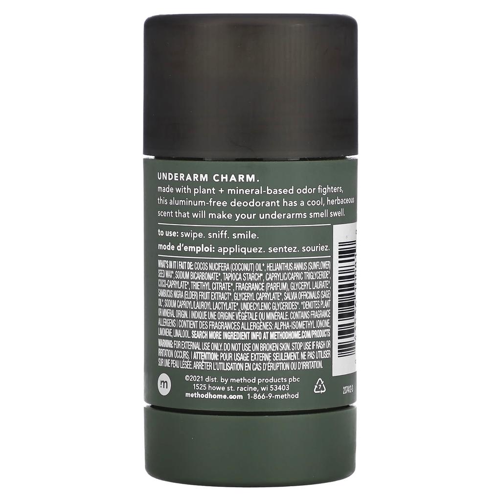 Method Deodorant für Männer, aluminiumfrei, Wacholder + Salbei, 2,65 oz (75 gr)