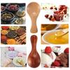 4/1PCS Mini Wooden Spoon Short Handle Kitchen Wood Spoons Spice Condiment Sugar Coffee Honey Scoops Small Teaspoon Tableware