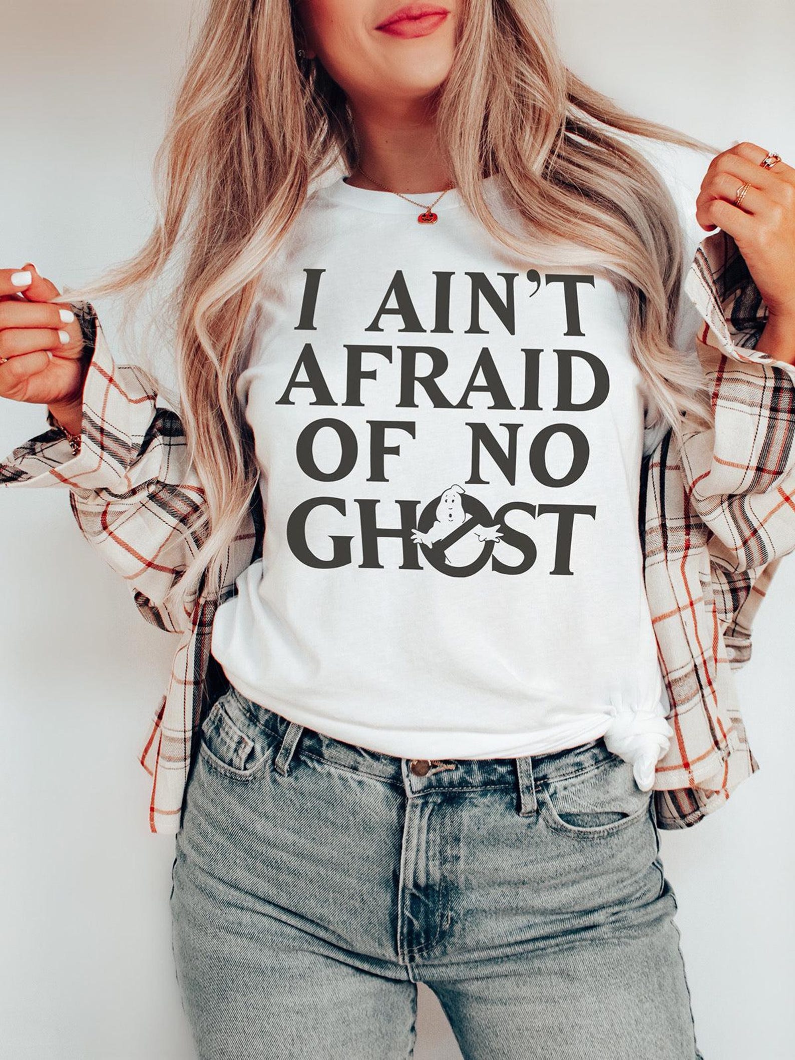 I Ain t Afraid of No Ghost | Seasonal T-Shirt | Ruby s Rubbish® 2XL