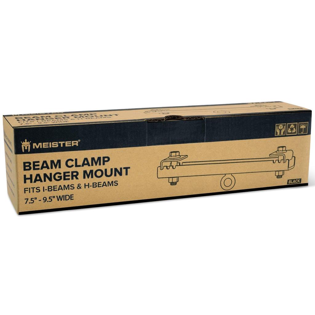 Meister Beam Clamp Hanger Mount for Boxing MMA Heavy Suspension Straps Ceiling Fixtures Black & Bags, & - - 7.5" - 9.5"