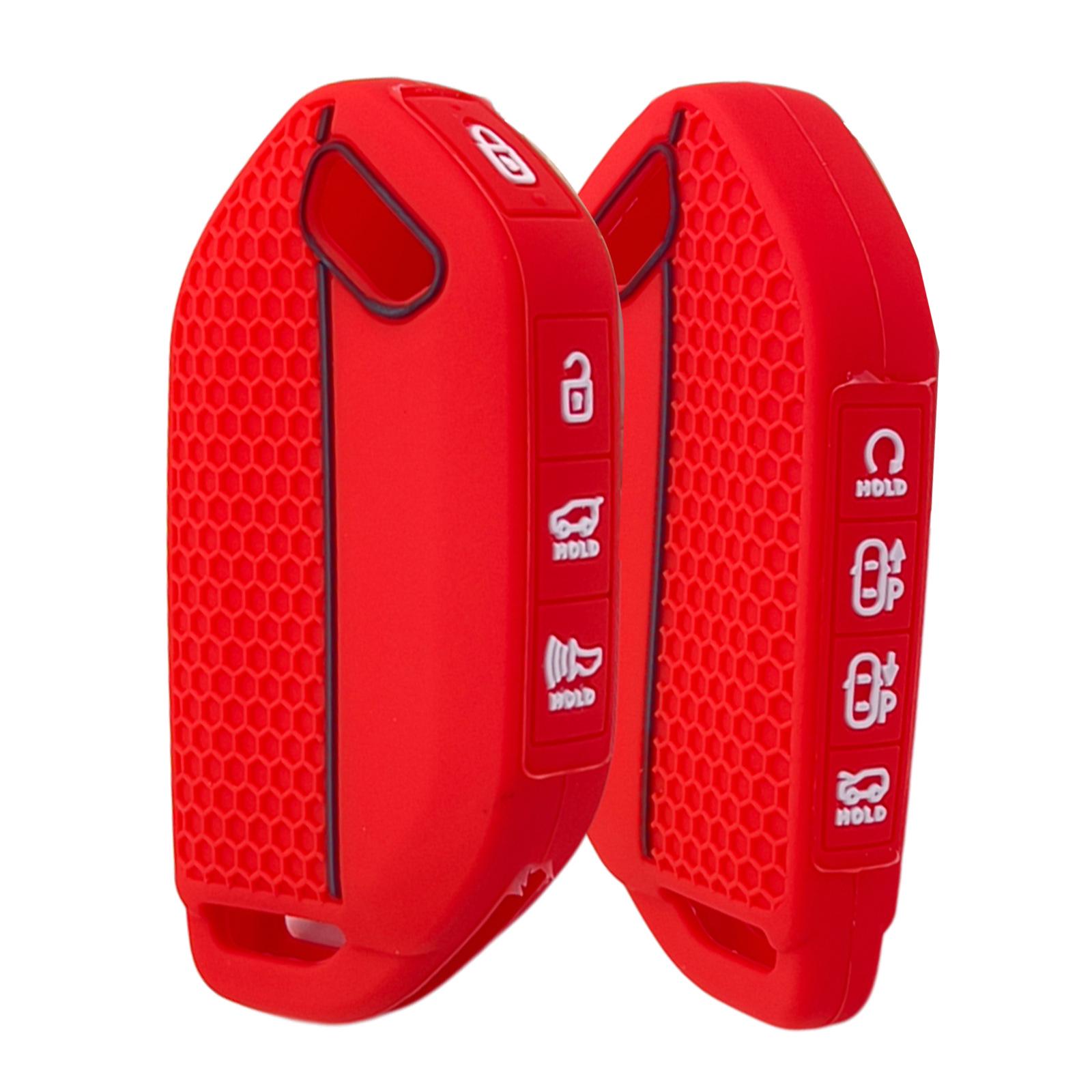 

Kia EV5 Silicone Key Cover for Yueda 530 Air 8-Button Key Standard червоний