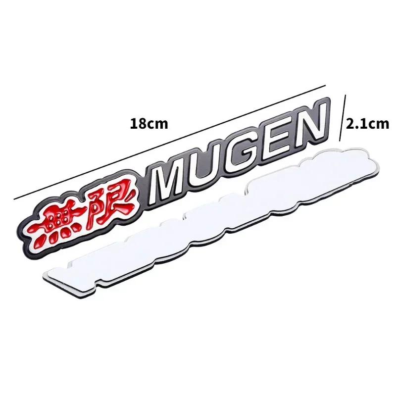 3D Metal Mugen Logo Car Rear Trunk Fender Emblem Badge Sticker Decals For Honda Civic Accord TypeR TypeS Fit Jazz Accessories