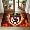 Sunderland Football Design Crystal Velvet Rug Soft Decorative Mat for Bedroom Entrance