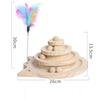 Chats Wood Toy Wood Tree Games for Cat Cat Accessories Double-layer Rotating Track Ball Cat Intellectual Track Tower Funny Plate