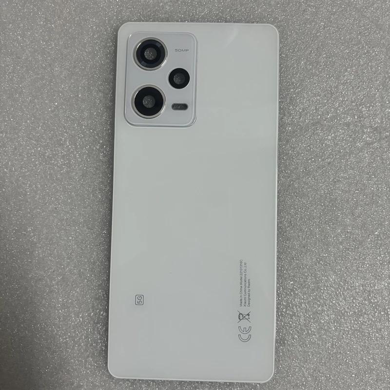 For Redmi Note 12 Pro 5G Battery Back Cover Rear  3D Glass Panel Housing Case Replace