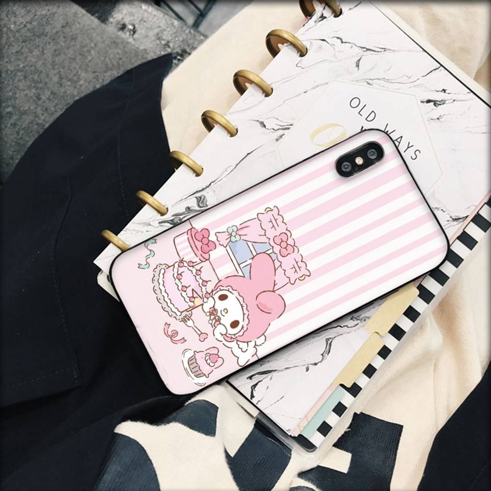 

Cute M-My M-Melodys Phone Case For Iphone 17 16 15 14 13 12 11 Pro Max Plus Black Shell Cover Case iPhone 16 plus