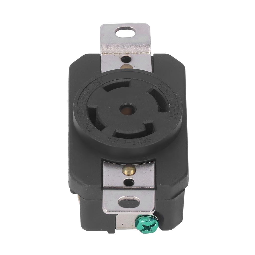 Gniazdo przemysłowe 5 otworów, styki mosiężne, blokowane, gniazdo wyjściowe 30A 120/208V