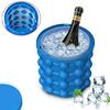 1 pz-Silicone Ice Cube Maker Secchio portatile Vino Ghiaccio Raffreddatore Birra Armadietto Salvaspazio Attrezzi da cucina Bere Whisky Congelare