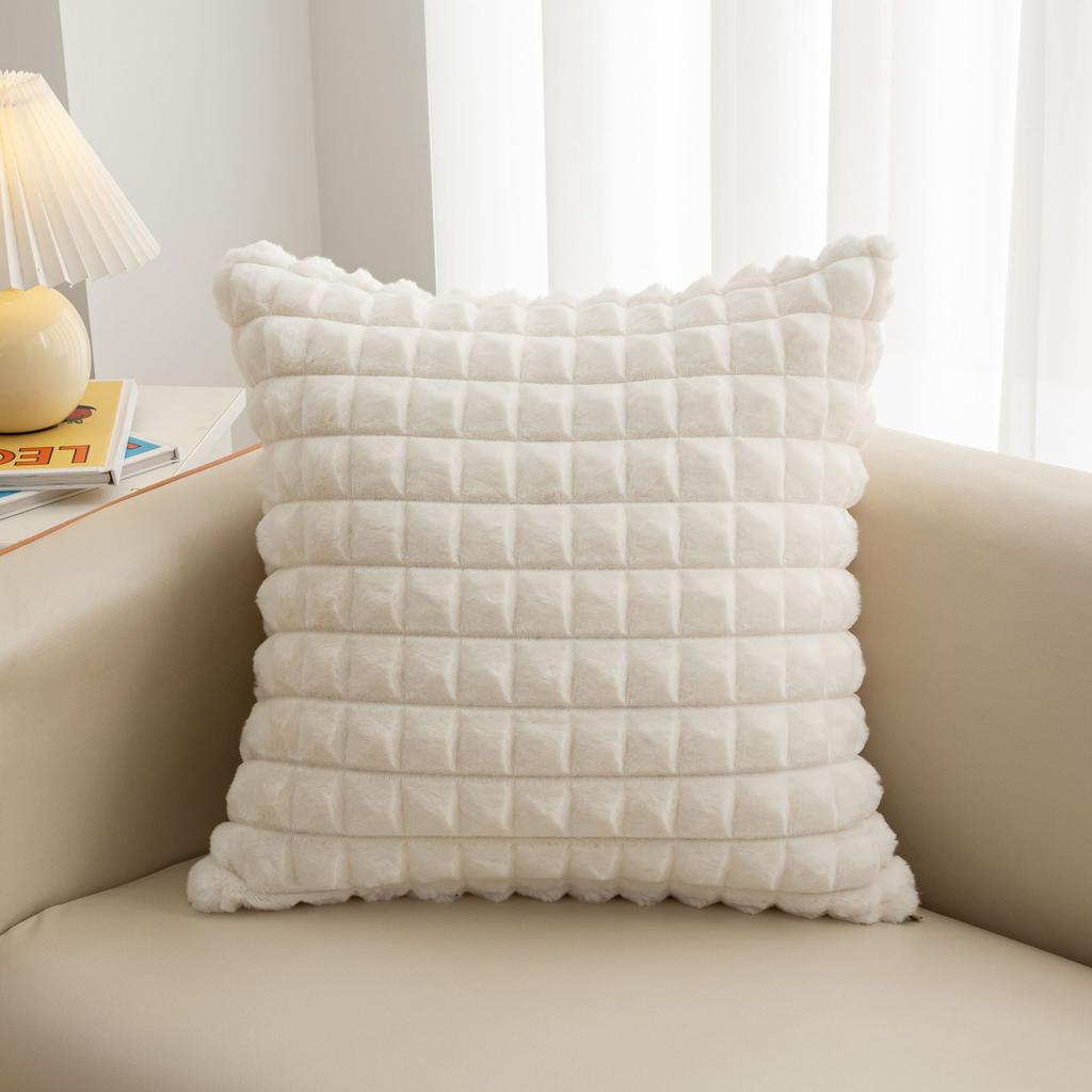 Modern Chenille Pillow Covers Minimalist Textured Sofa Cushion Cases Elegant Bedside Throw Pillowcase Chic Hotel Cushion Covers