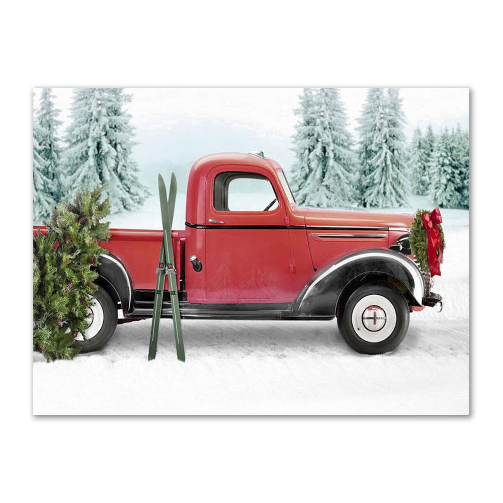 

Винтажные постеры и принты, Рождественская елка, настенное искусство, автомобиль, красный свет, холст, картина, украшение, настенные картины для гостиной, домашний декор 30x40cm No Frame