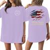 Women Casual Crew Neck Short Sleeve T Shirt 250th Anniversary Graphic Print Loose Fit Lightweight Top