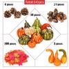 Cross-border Hot Sale Pumpkin & Acorn with Maple Leaf & Pine Cone Decor for Halloween & Photography