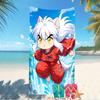 Beach Towel with Inuyasha Pattern - soft,absorbent,machine washable Lightweight&Modern,swimming,Travel Essentials