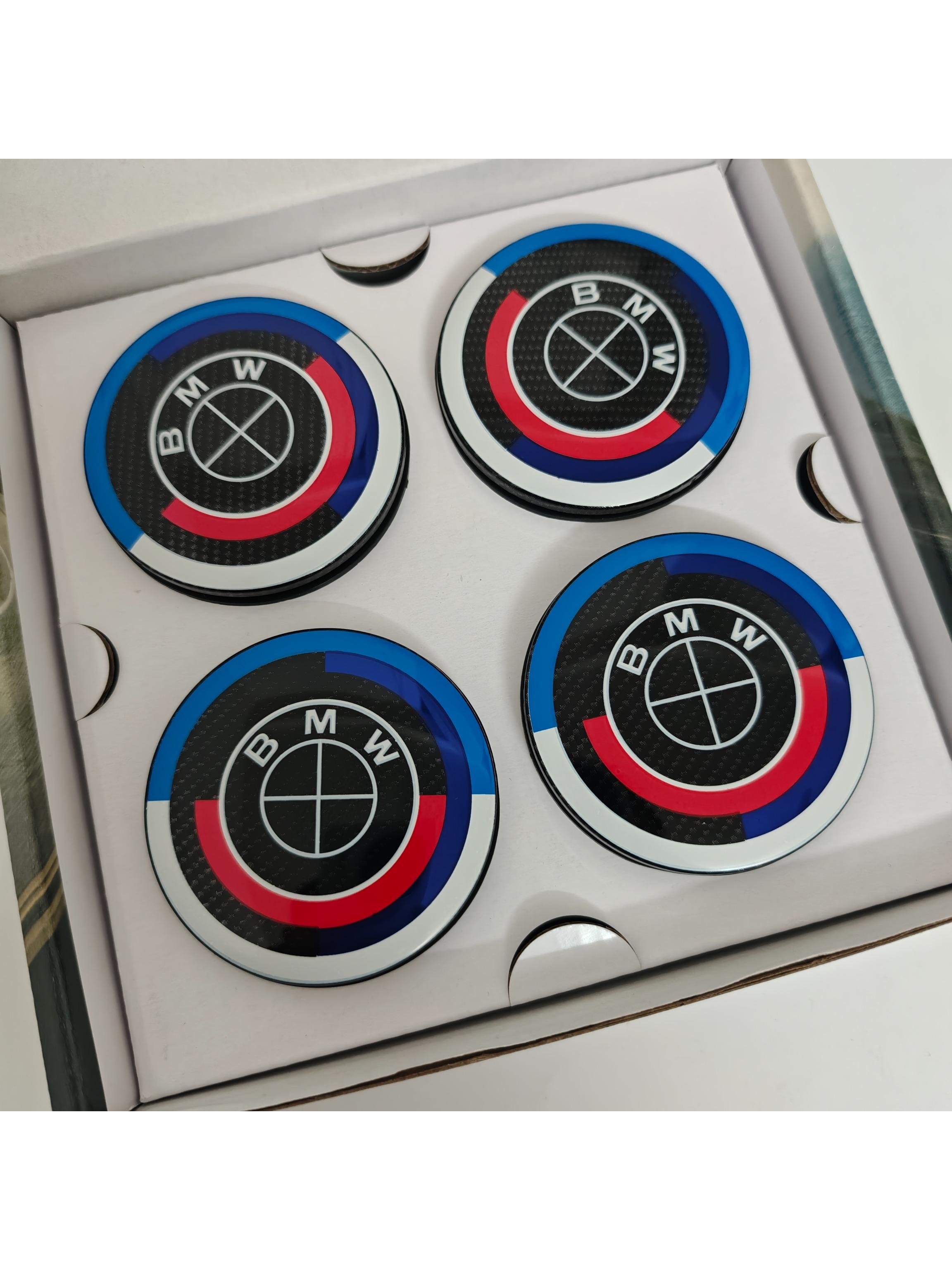 

4PCS BMW Floating Wheel Hub Caps Carbon Fiber Texture Car Wheel Center Caps Auto Exterior Accessories for BMW