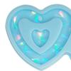 Heart Shape Resin Earring Mold Holographic Silicone Mold Hollow Heart Pendant Epoxy Casting Mold Handmade Art DIY Craft