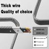4-in-1 USB C Cable 65W 1 Meter Fast Charging Flat Nylon Braided for iPhone iPad Charger Cord 480Mbps Data Sync Multi Charging