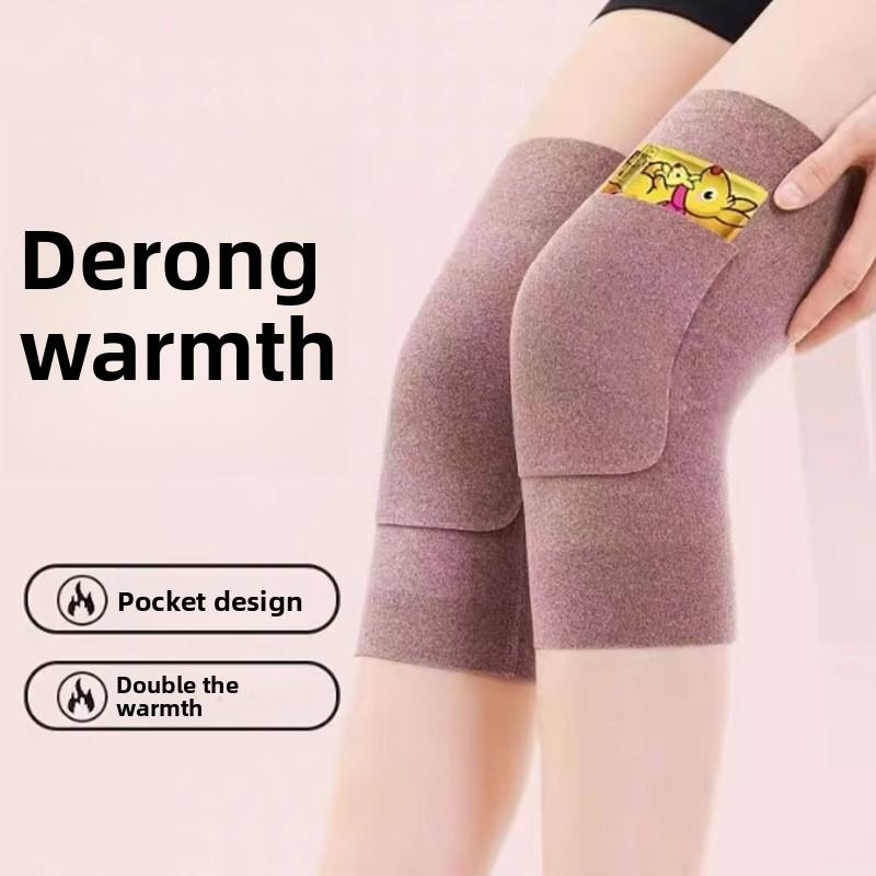 German Velvet Pocket Knee Pads To Keep Warm, Thick Anti-slide Knee Pads for Sports To Protect The Whole Leg, Knee Joints, Old Cold Legs, and Thighs.